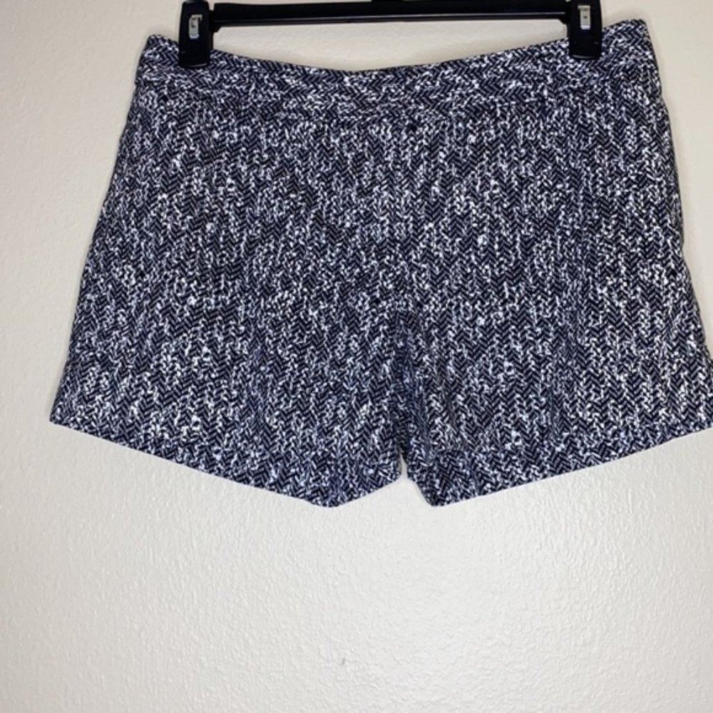 Express Black White Printed Dress Shorts
